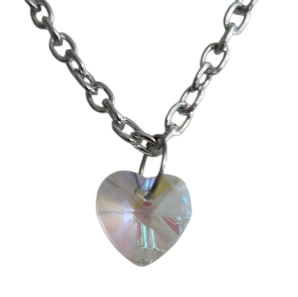 π₯4 For $20π₯Silver Necklace with Crystal Pendant